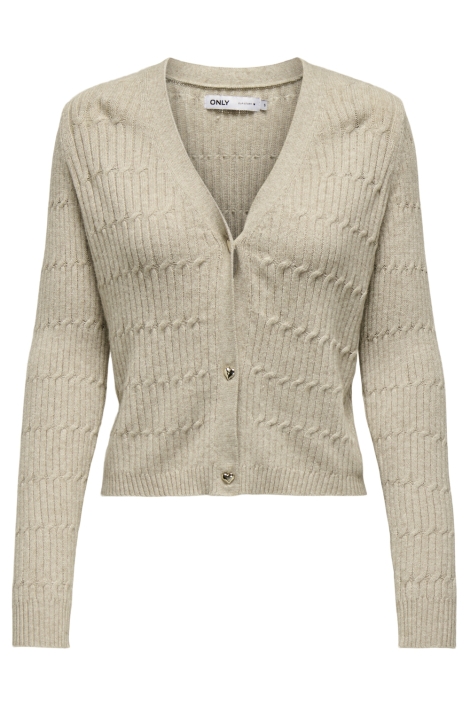 Only onlkatia ls cable v-neck cardi knt